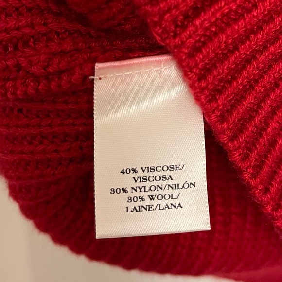 Ann Taylor Vibrant Red Cable Knit Sweater - Picture 4 of 5